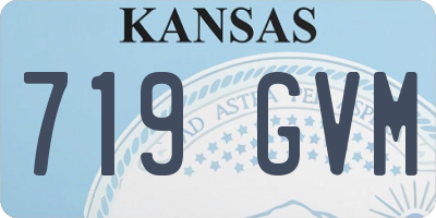 KS license plate 719GVM