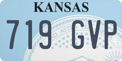 KS license plate 719GVP