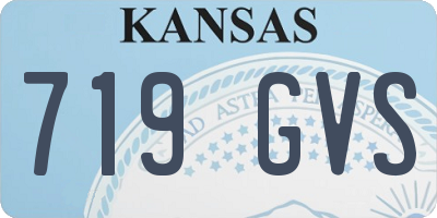 KS license plate 719GVS