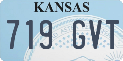 KS license plate 719GVT