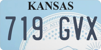 KS license plate 719GVX