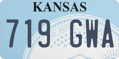KS license plate 719GWA