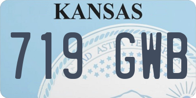 KS license plate 719GWB