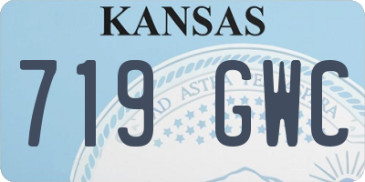 KS license plate 719GWC