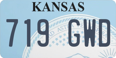 KS license plate 719GWD