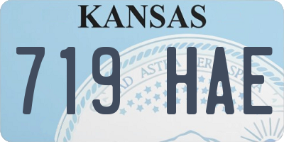 KS license plate 719HAE