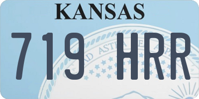 KS license plate 719HRR