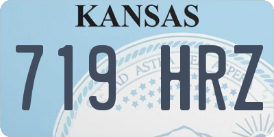 KS license plate 719HRZ