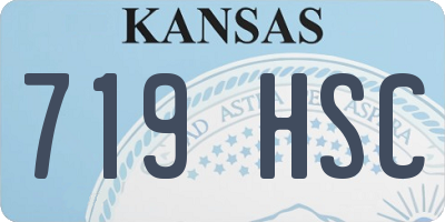 KS license plate 719HSC