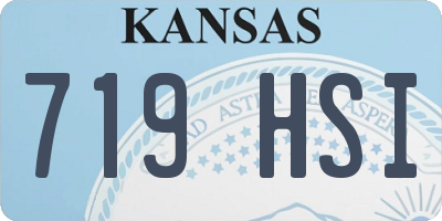KS license plate 719HSI