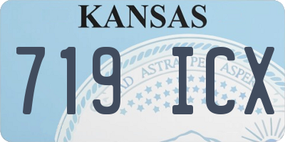 KS license plate 719ICX
