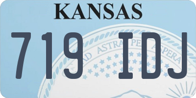 KS license plate 719IDJ
