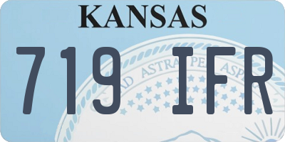 KS license plate 719IFR