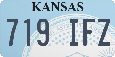 KS license plate 719IFZ