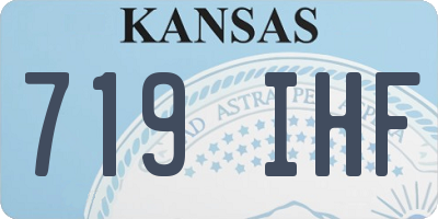 KS license plate 719IHF