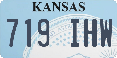 KS license plate 719IHW