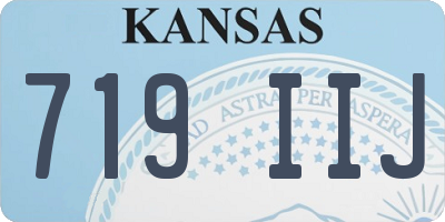 KS license plate 719IIJ