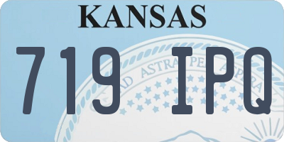 KS license plate 719IPQ