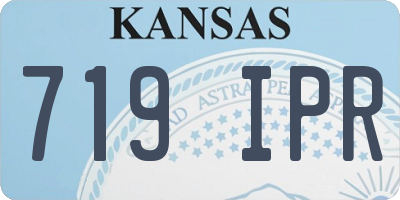 KS license plate 719IPR