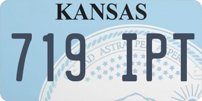 KS license plate 719IPT