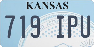 KS license plate 719IPU