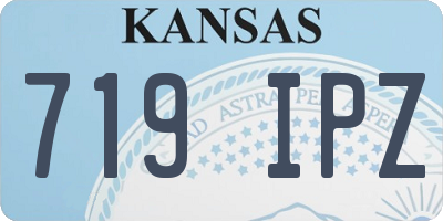 KS license plate 719IPZ