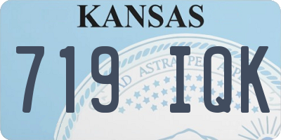 KS license plate 719IQK