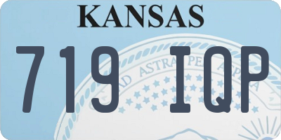 KS license plate 719IQP