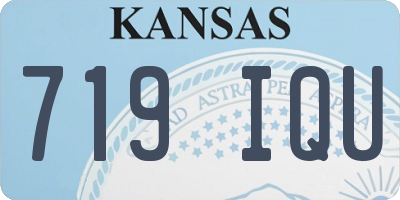 KS license plate 719IQU