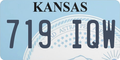 KS license plate 719IQW
