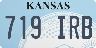 KS license plate 719IRB