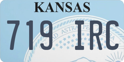 KS license plate 719IRC
