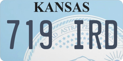 KS license plate 719IRD