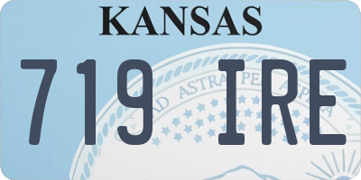 KS license plate 719IRE
