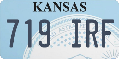 KS license plate 719IRF
