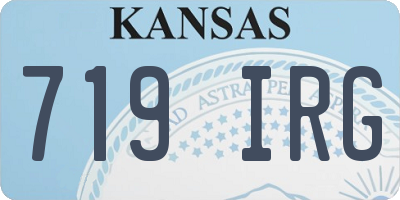 KS license plate 719IRG
