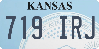 KS license plate 719IRJ