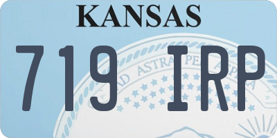 KS license plate 719IRP