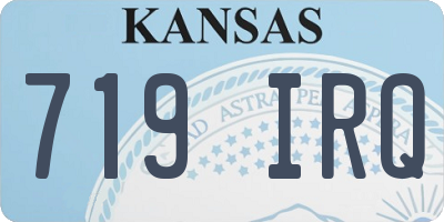 KS license plate 719IRQ