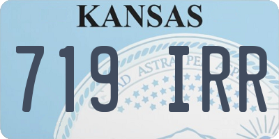 KS license plate 719IRR