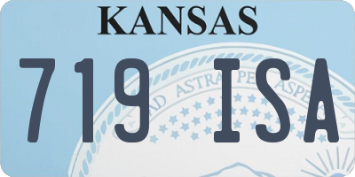 KS license plate 719ISA