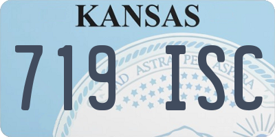 KS license plate 719ISC