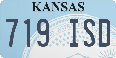 KS license plate 719ISD