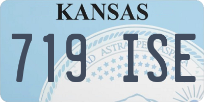 KS license plate 719ISE