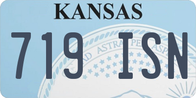KS license plate 719ISN