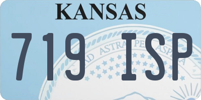 KS license plate 719ISP