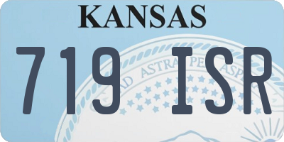 KS license plate 719ISR
