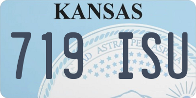 KS license plate 719ISU