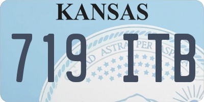 KS license plate 719ITB
