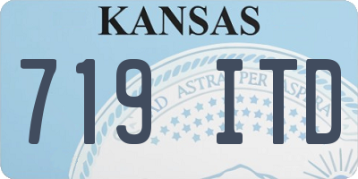 KS license plate 719ITD